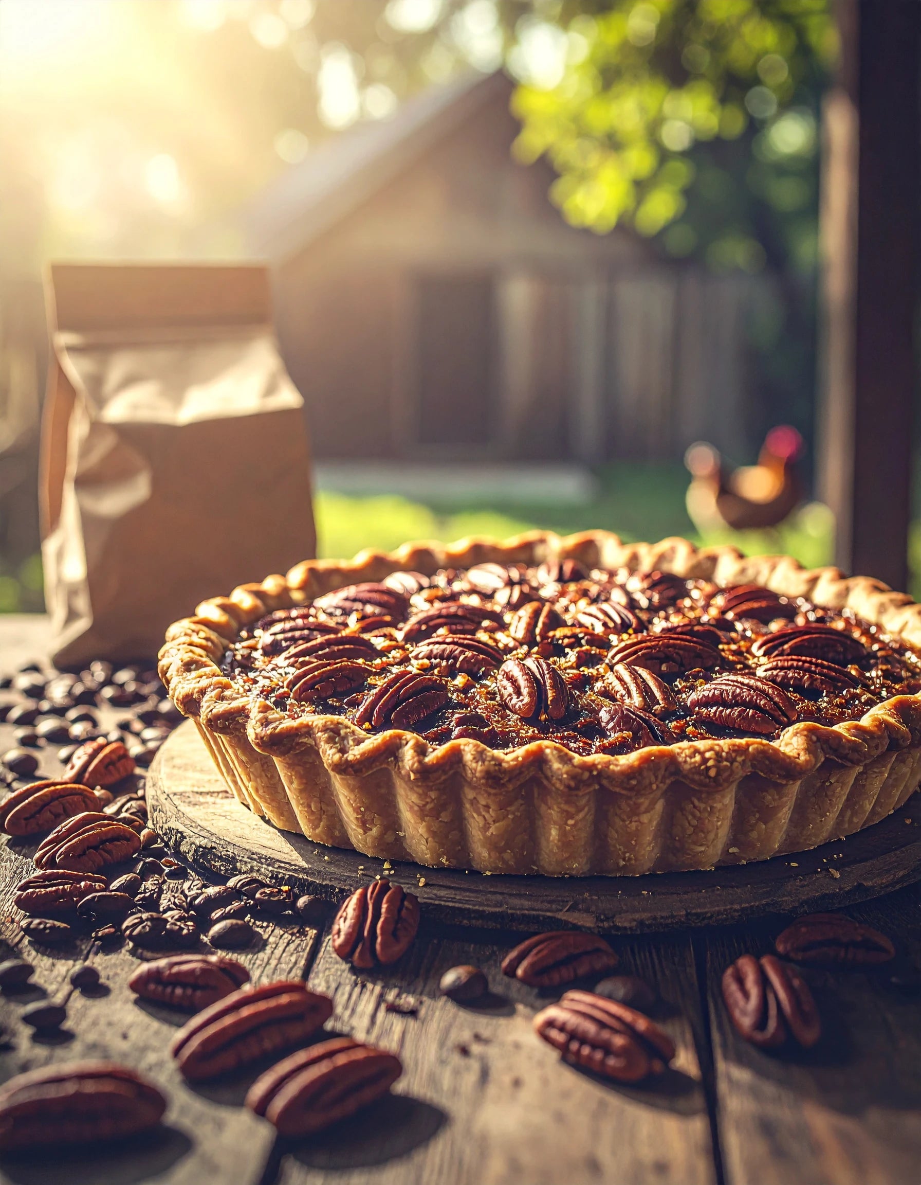 Cluckin’ Pecan Pie