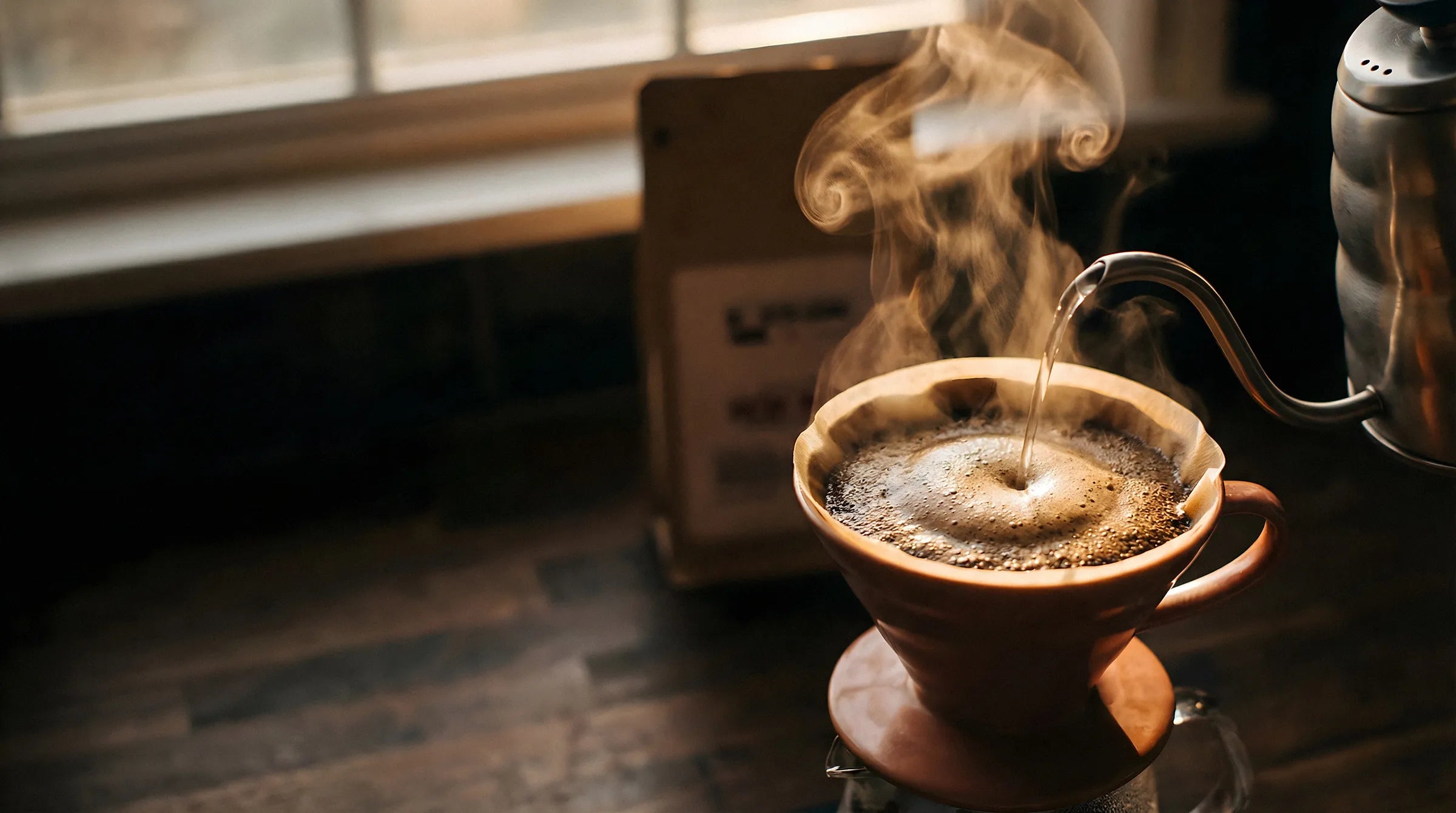 Fresh-roasted, small-batch specialty coffee brewed as part of a daily morning ritual.