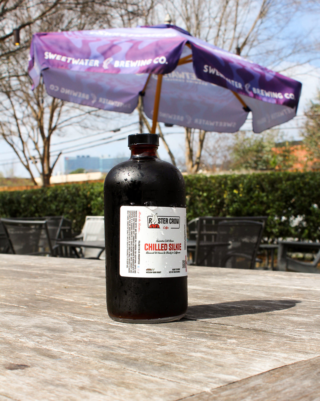 Rooster Crow Coffee Chilled Silkie 32oz Sumatran cold brew in glass bottle, local pickup Snellville GA